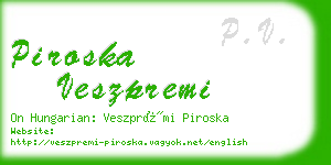 piroska veszpremi business card